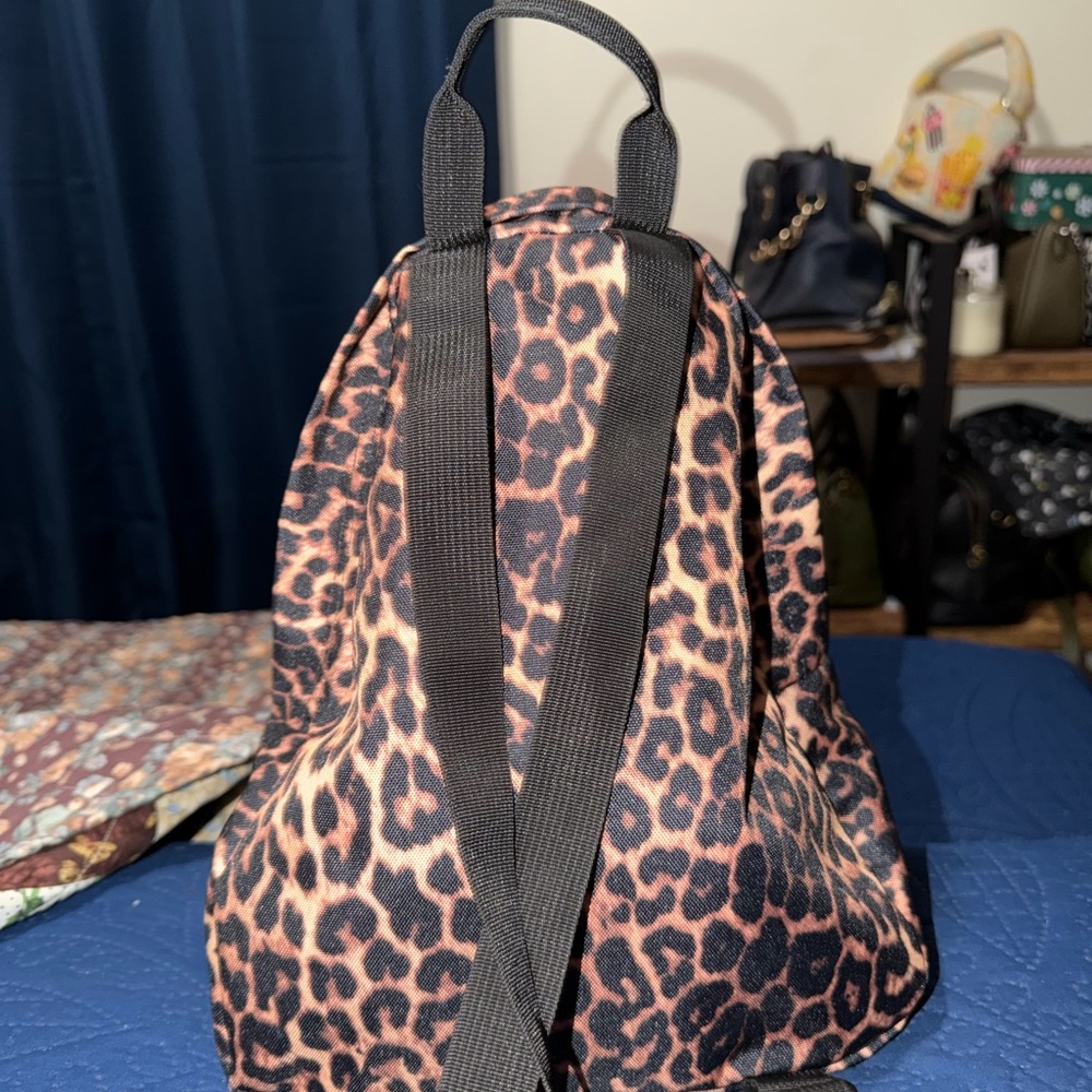 Jansport Leopard Print Backpack in Brown & Black